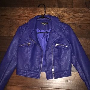 Navy Blue Crop Jacket